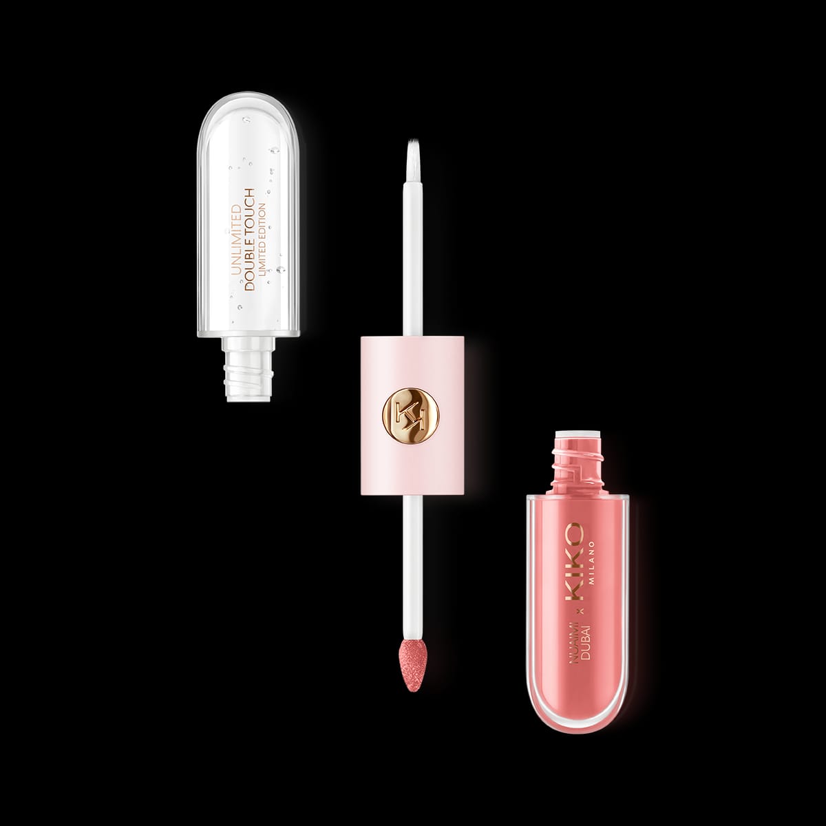 Kiko Milano Threads Of Time Unlimited Double Touch – Labial líquido – Tono 04 Warm Mauve