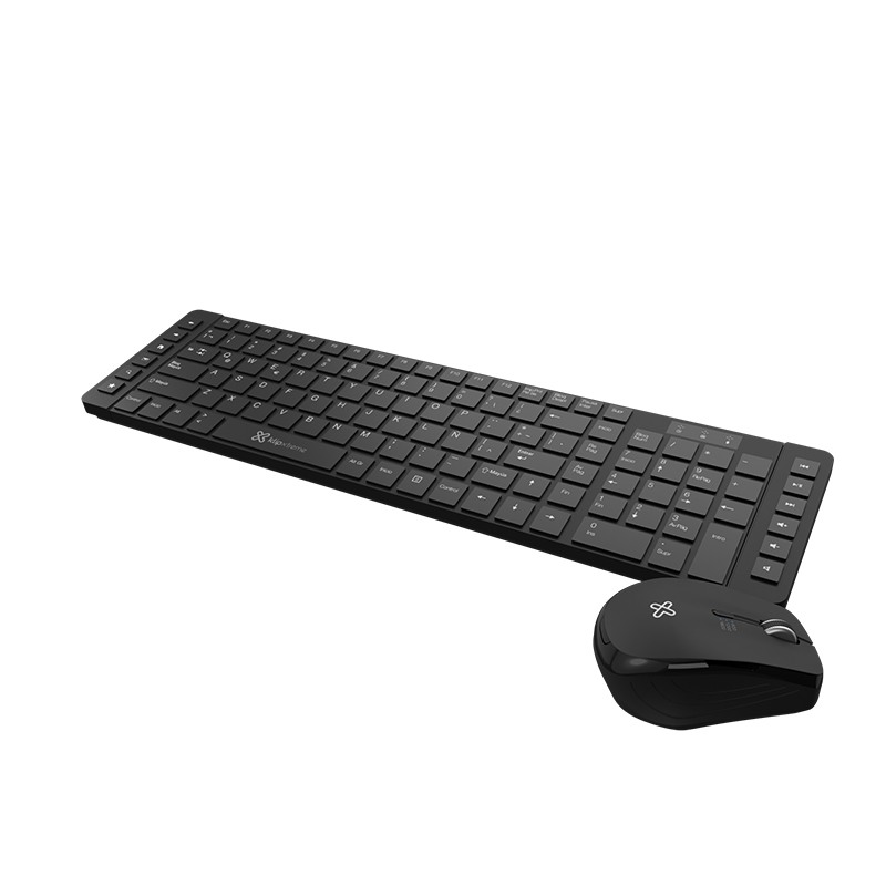 Klip KCK-270S español – Combo teclado y mouse inalámbrico – Negro