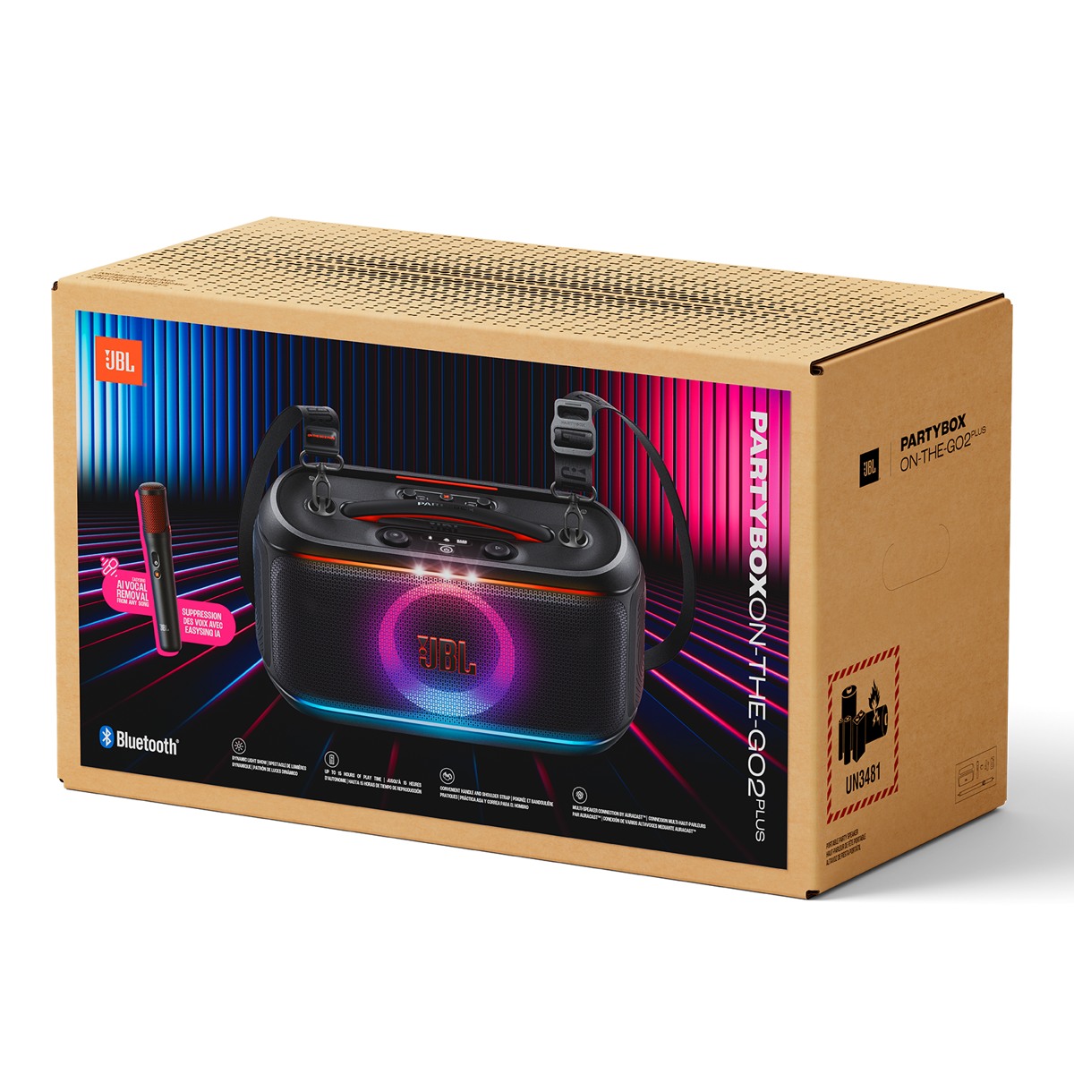 JBL PartyBox On The Go 2 Plus con micrófono – Parlante – Negro