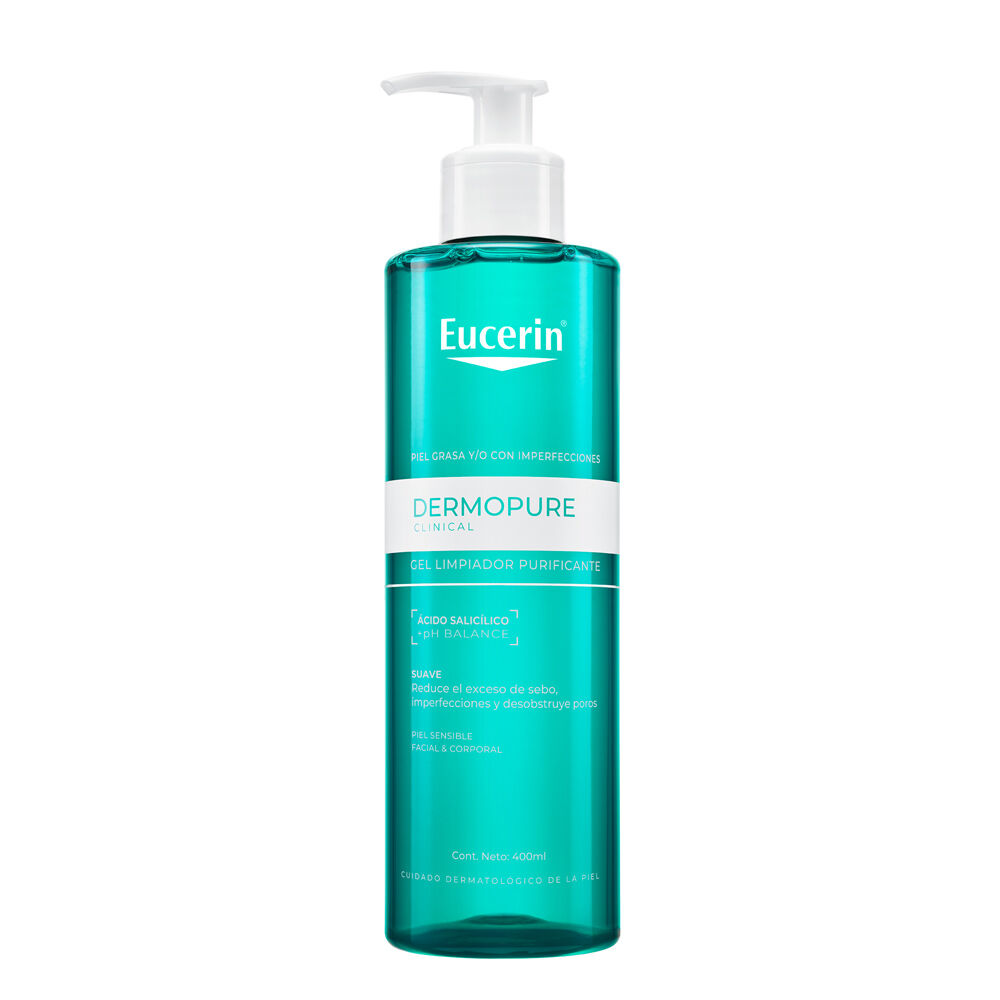 Eucerin DermoPure – Gel limpiador facial – 400 ml