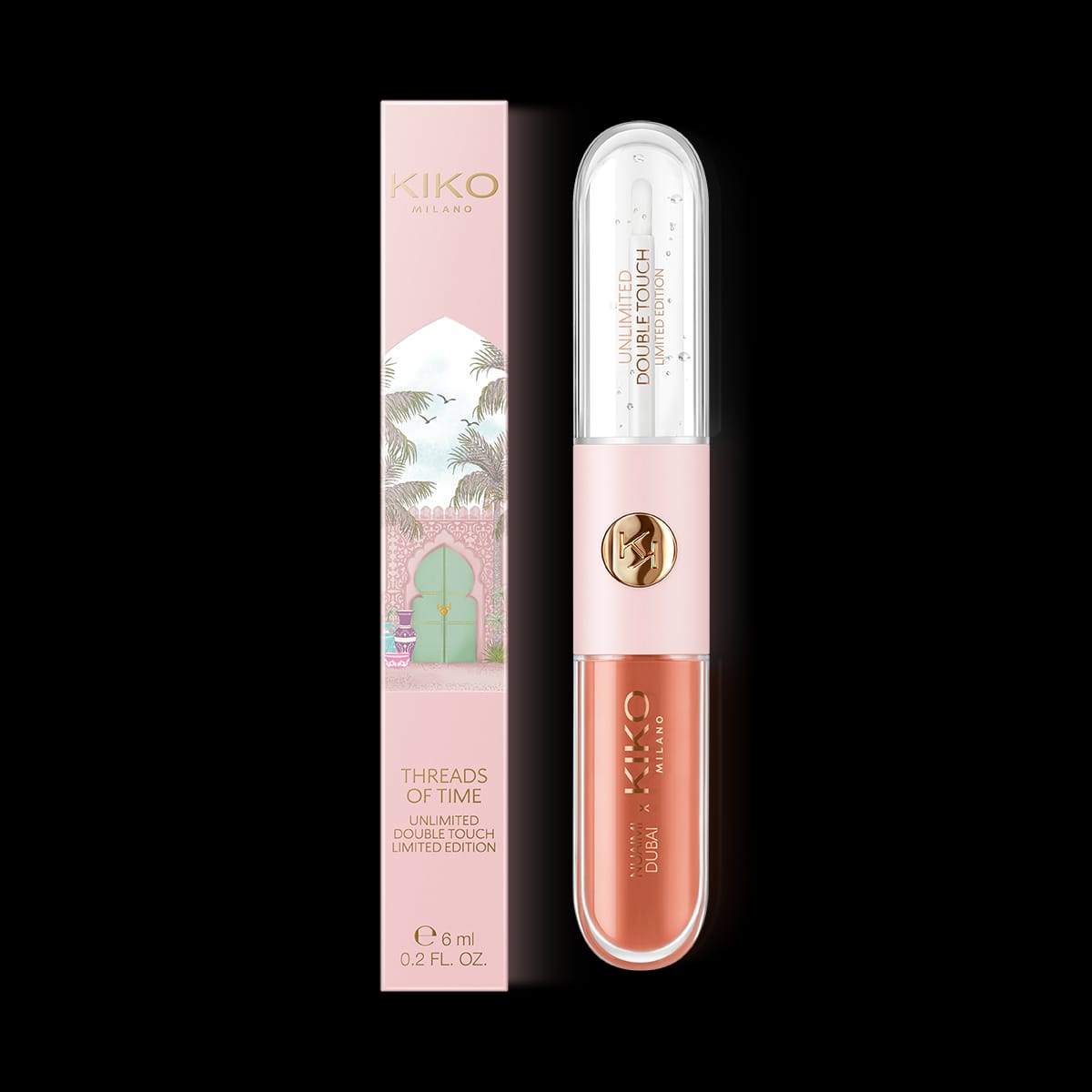 Kiko Milano Threads Of Time Unlimited Double Touch – Labial líquido – Tono 02 Nutty Nude