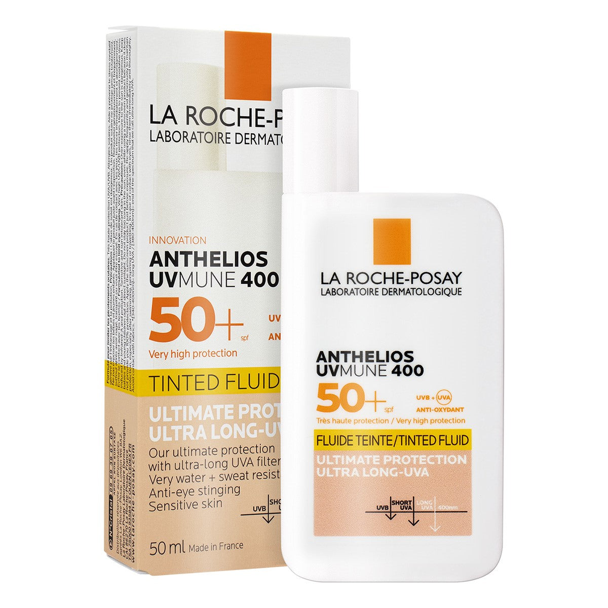 La Roche-Posay Anthelios UVMune Fluido – Protector solar facial con color – 50 ml