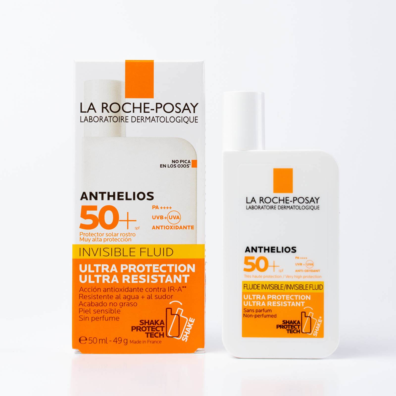 La Roche-Posay Anthelios Fluido Invisible SPF 50+ – Protector solar facial – 50 ml