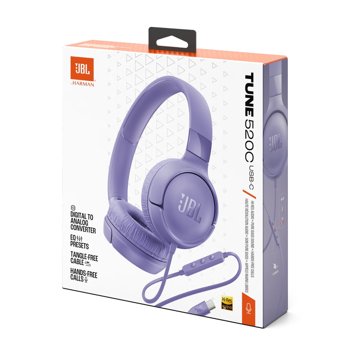 JBL Tune 520C USB-C – Auriculares – Violeta