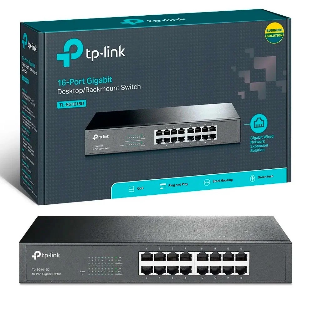 TP-Link TL-SG1016D 16 Puertos 10/1000 Mbps – Switch