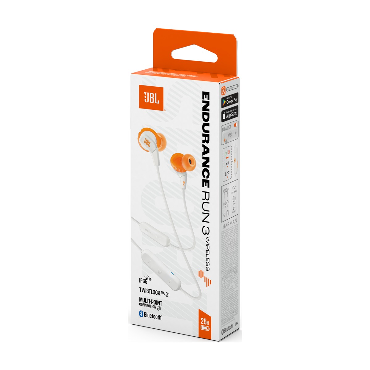 JBL Endurance Run 3 – Auriculares Bluetooth – Blanco