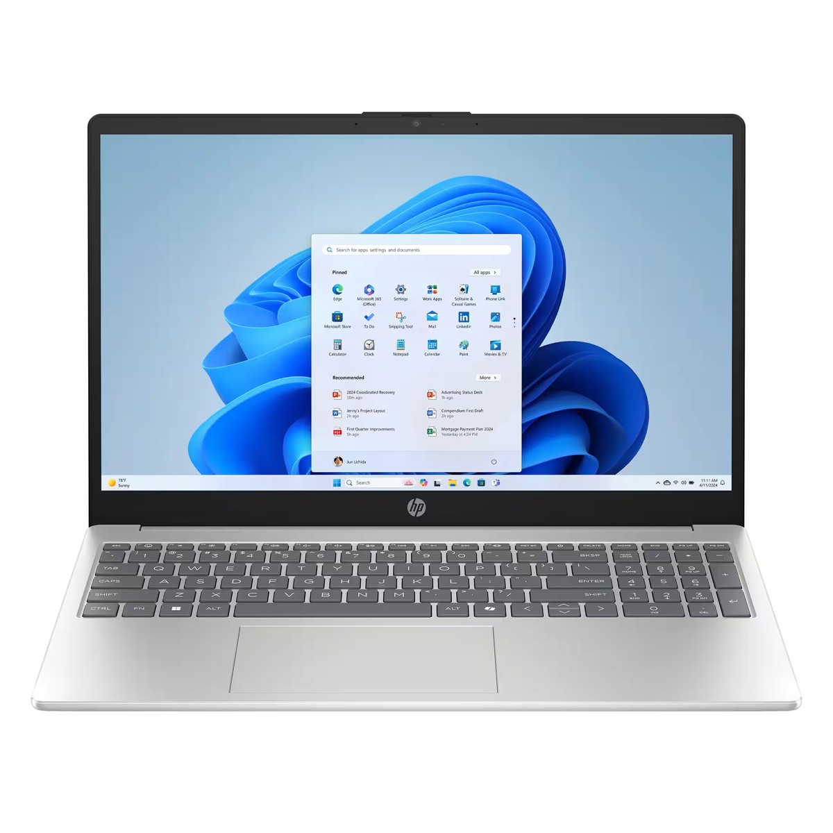 HP 15-FD0094WM Intel N250 – Notebook – 15,6″ – 128 GB / 4 GB RAM – Plateado