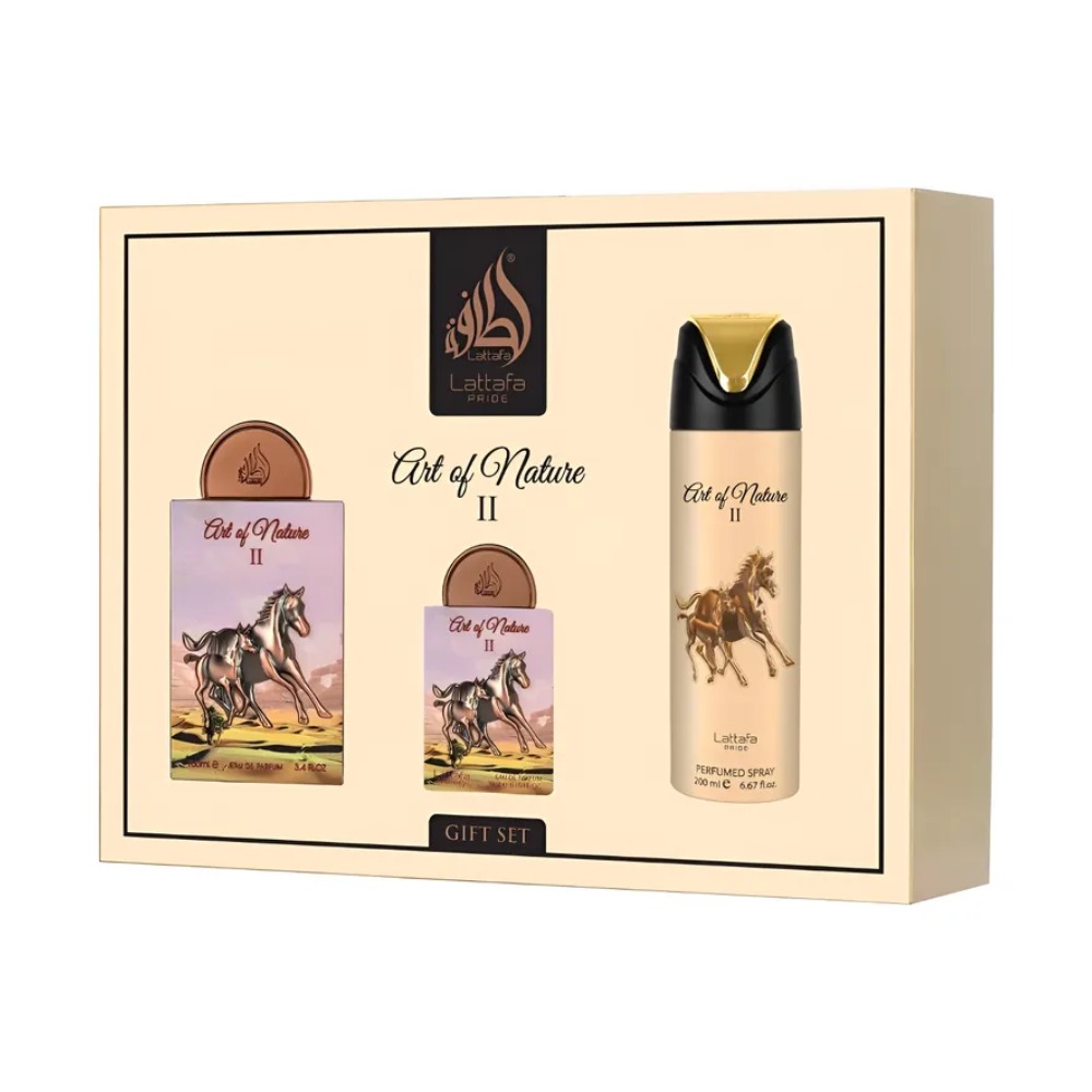 Lattafa Pride Art Of Nature II – Set de perfumes – 100 ml EDP +20 ml+ Spray 200 ml
