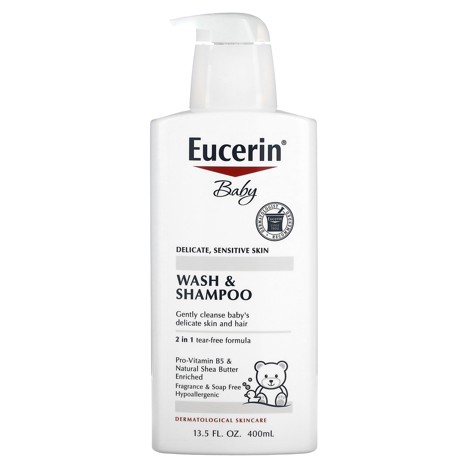 Eucerin Baby Wash & Shampoo – Gel de baño y shampoo infantil – 400 ml