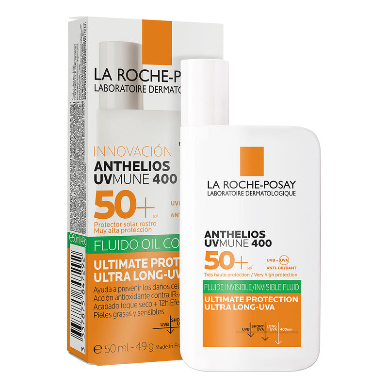 La Roche-Posay Anthelios UVMune 400 Oil Control SPF 50+ – Protector solar facial – 50 ml