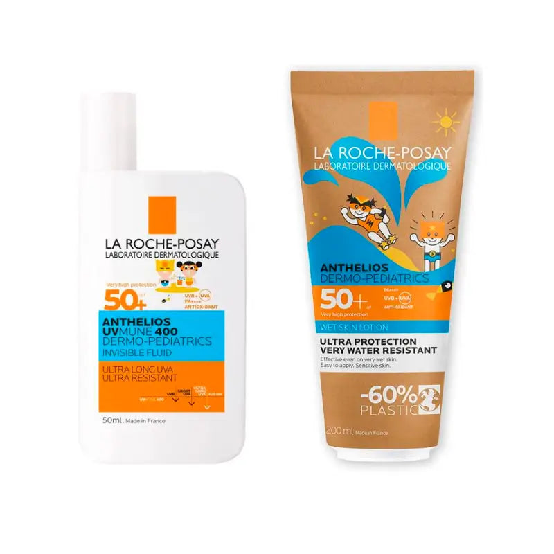 La Roche-Posay Anthelios Niños SPF 50+ – Set de protectores solares – 2 piezas