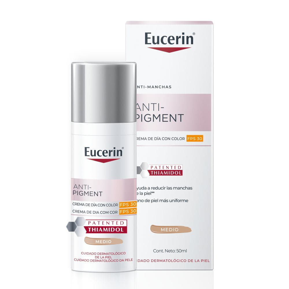 Eucerin Anti-Pigment SPF 30 – Crema facial con color – 50 ml – Medium