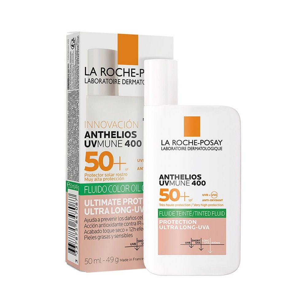 La Roche-Posay Anthelios Color Fluid – Protector solar facial con color – 50 ml