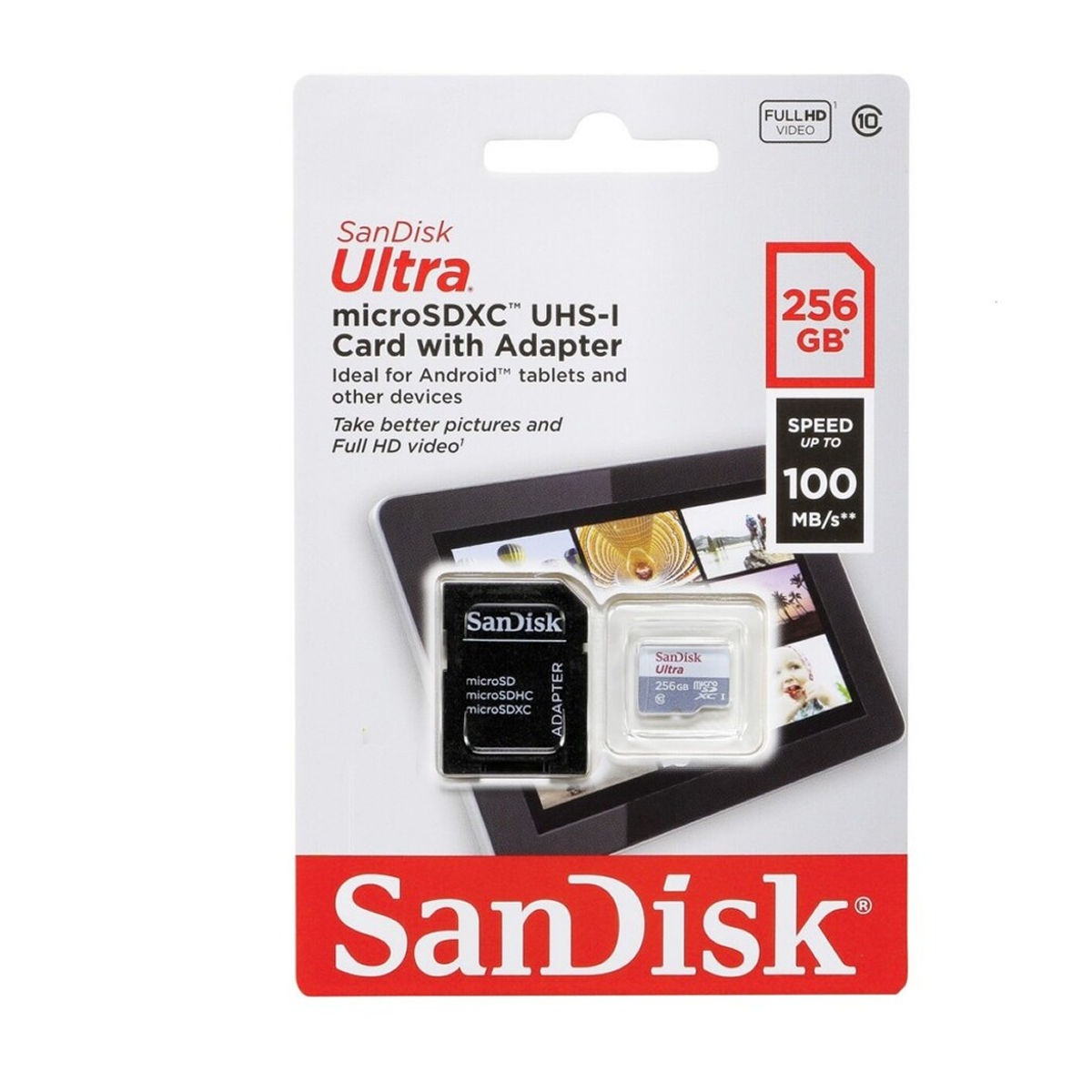 SanDisk Ultra 256 GB 100MB/S SDSQUNR-256G-GN6TA – Tarjeta microSD